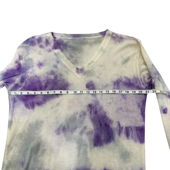 The Elder Statesman Cashmere Tie Dye Long Fit Sweater Top